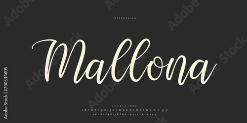 Abstract Fashion font alphabet. Minimal modern urban fonts for logo, brand etc. Typography Calligraphy typeface uppercase lowercase and number. vector illustration 