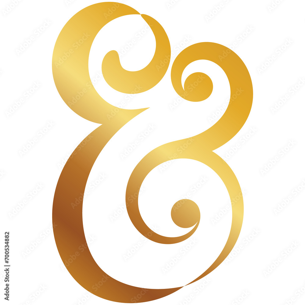 Golden luxury ampersand sign Ampersand border for printing invitations wedding card Golden luxury ampersand sign Ampersand border for printing invitations wedding card