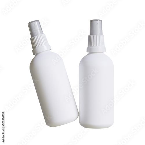 Spray bottle with antiseptic isolated on white background