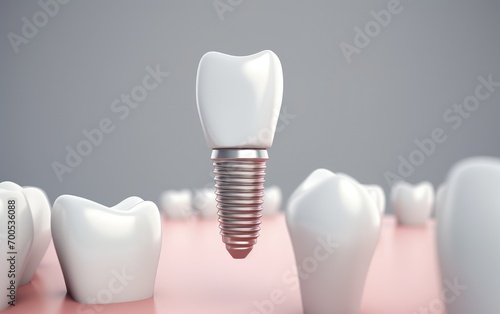 Dental implant of anatomy of healthy teeth,