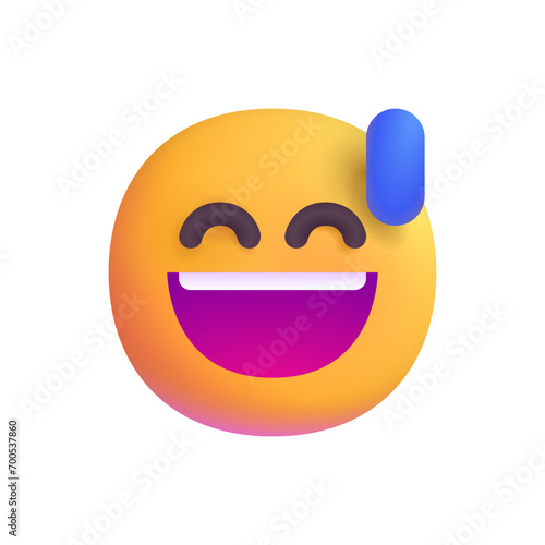 Grinning Face with Sweat