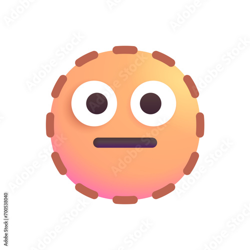 Face with Diagonal Mouth