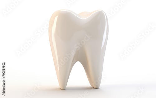 Tooth model of teeth, isolated a white background.