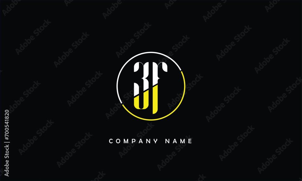 ZF, FZ, Z, F Abstract Letters Logo Monogram ZF, FZ, Z, F Abstract Letters Logo Monogram
