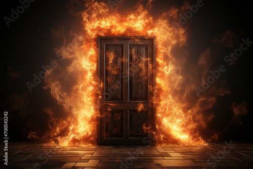 Wooden Fire Door.