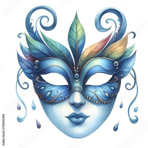 beautiful carnival mask for holiday party card decor