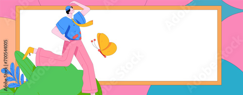 People exercising healthy running vector internet operation illustration
