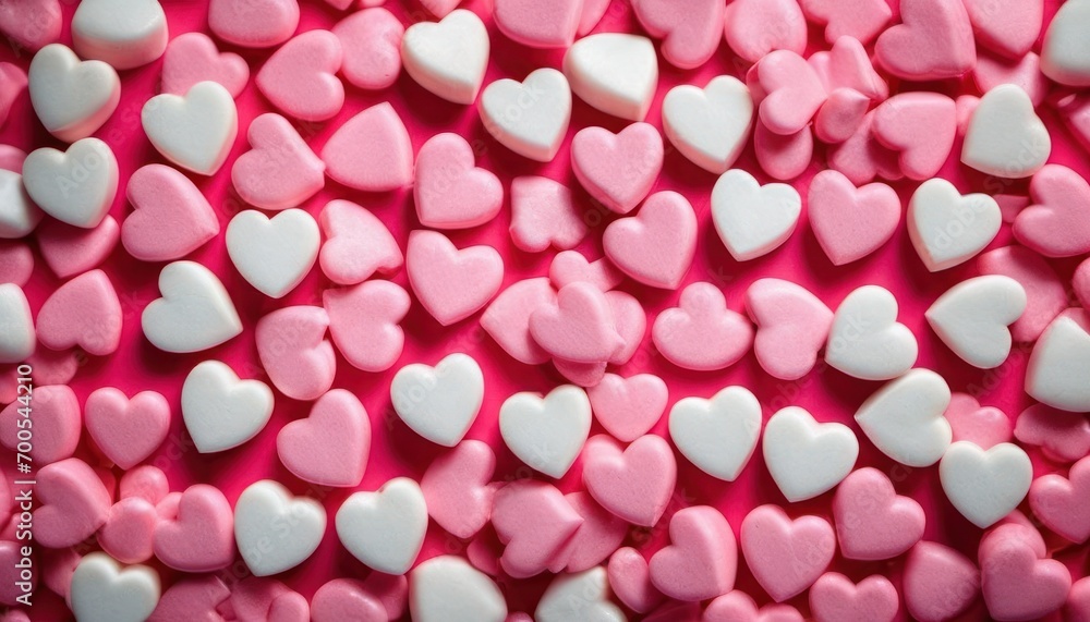  a lot of pink and white hearts on a pink background with a white heart on the top of one of the hearts on the left side of the image is a pink and white heart on the right side of the.