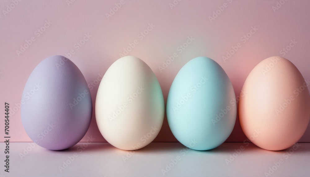 a group of three eggs sitting next to each other on a pink and blue surface with a pink wall in the background and a pink wall in the middle of the background. a group of three eggs sitting next to each other on a pink and blue surface with a pink wall in the background and a pink wall in the middle of the background.