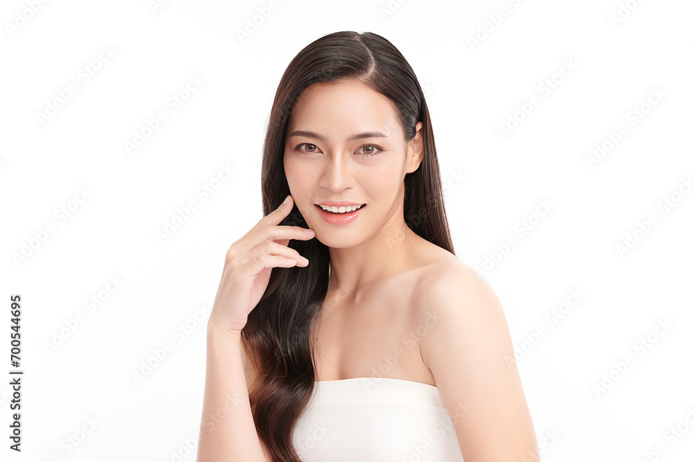 Beautiful young asian woman with clean fresh skin on white background, Face care, Facial treatment, Cosmetology, beauty and spa, Asian women portrait. Beautiful young asian woman with clean fresh skin on white background, Face care, Facial treatment, Cosmetology, beauty and spa, Asian women portrait.