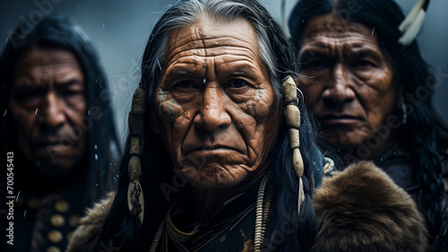 Native American Brotherhood in a Dramatic Portrait