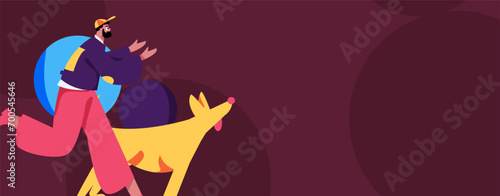 People exercising healthy running vector internet operation illustration
