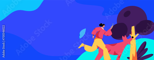 People exercising healthy running vector internet operation illustration
