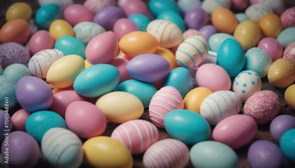 a pile of colorful easter eggs sitting on top of a pile of white and blue eggs on top of a pile of pink, blue, yellow, green, and purple, and white eggs. a pile of colorful easter eggs sitting on top of a pile of white and blue eggs on top of a pile of pink, blue, yellow, green, and purple, and white eggs.