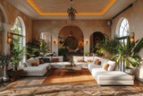 mid-century modern style apartment living room inspiration ideas