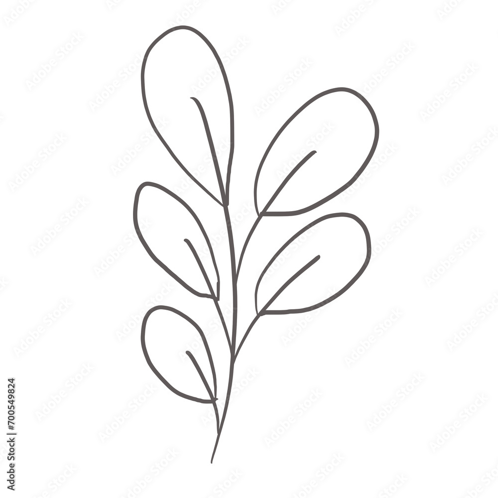 doodle leaves decoration