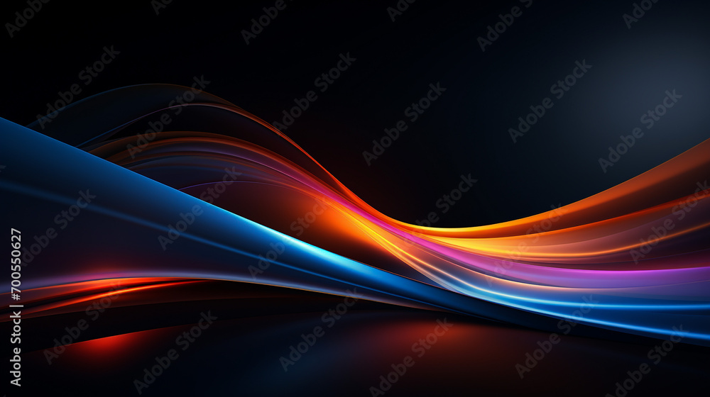 Fototapeta premium 3d colorful wave abstract background