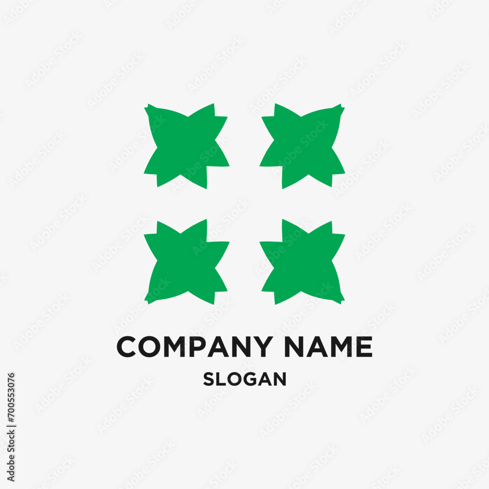 Obraz premium Abstract leaf vectore nature logo