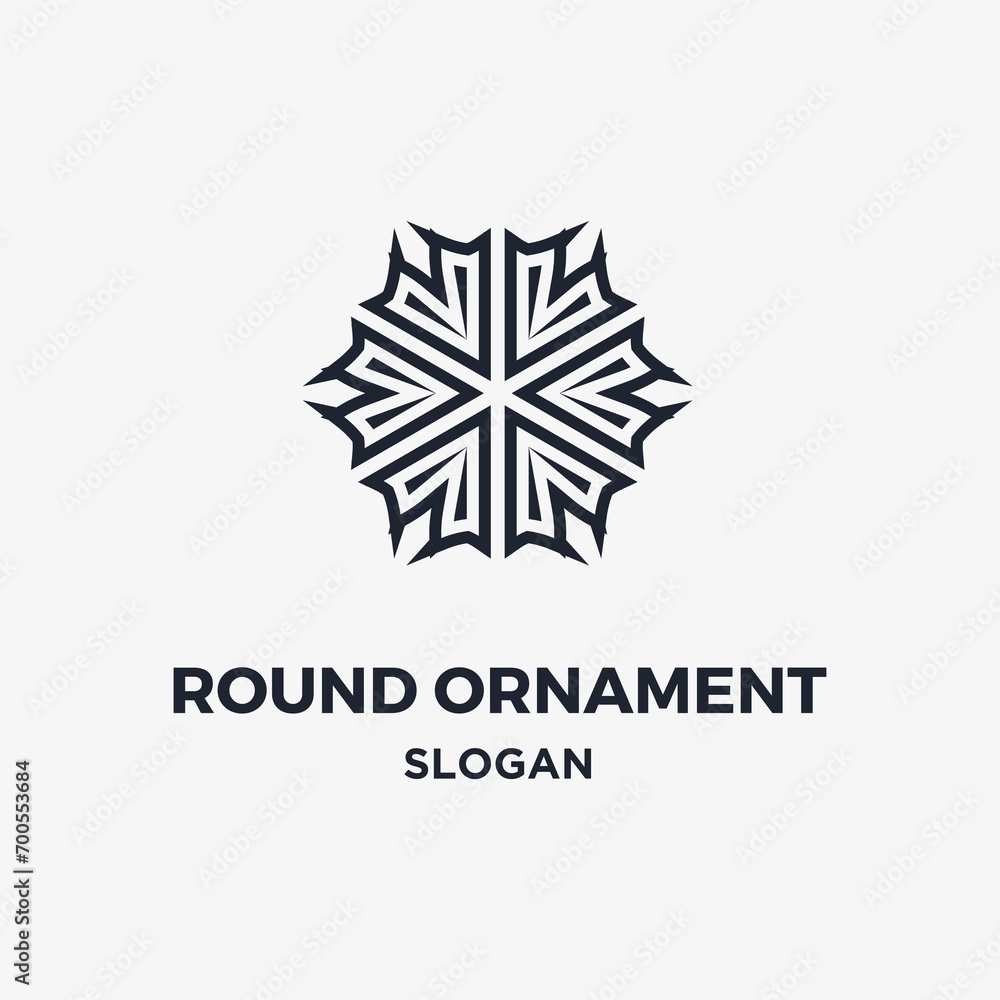 Vector round ornament logo Vector round ornament logo