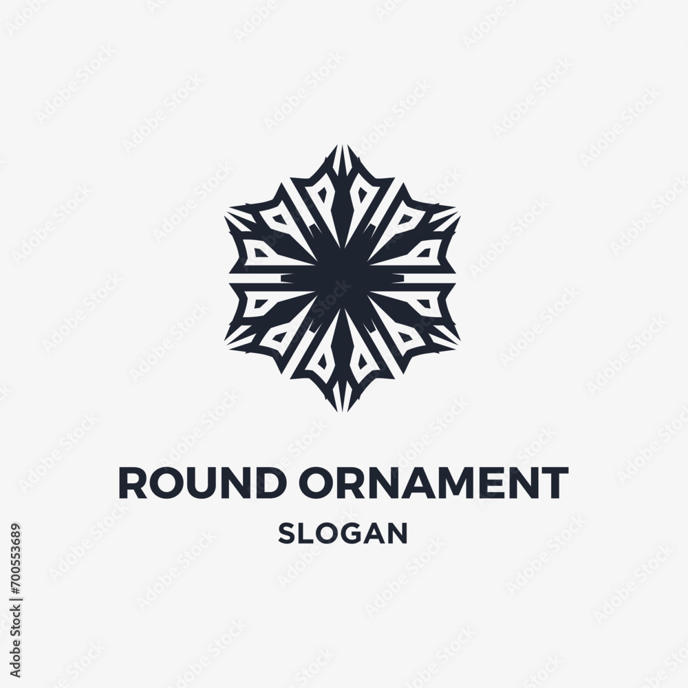 Vector round ornament logo Vector round ornament logo