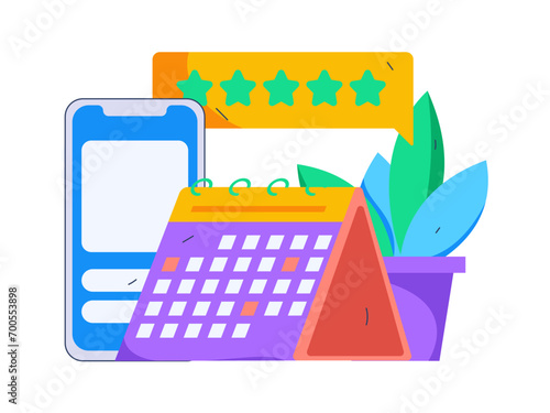 Virtual characters social communication concept business flat vector hand drawn illustration
