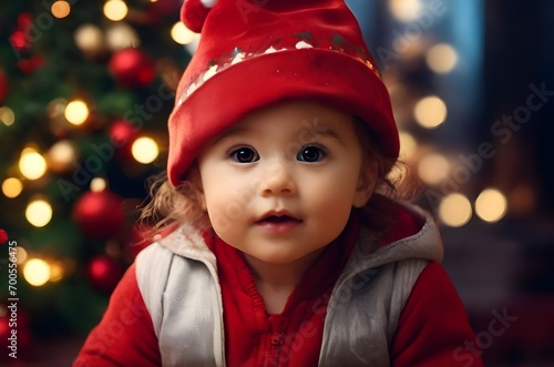 Christmas Baby with Xmas-themed outfits, Merry Xmas