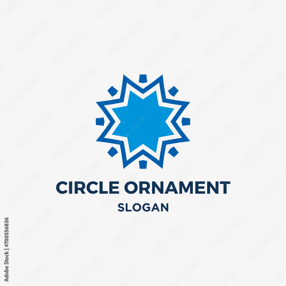 Circle ornament logo vector design
