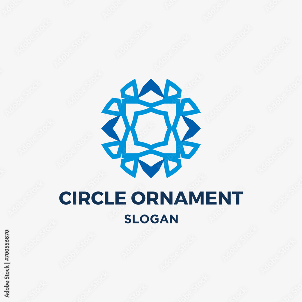 Circle ornament logo vector design