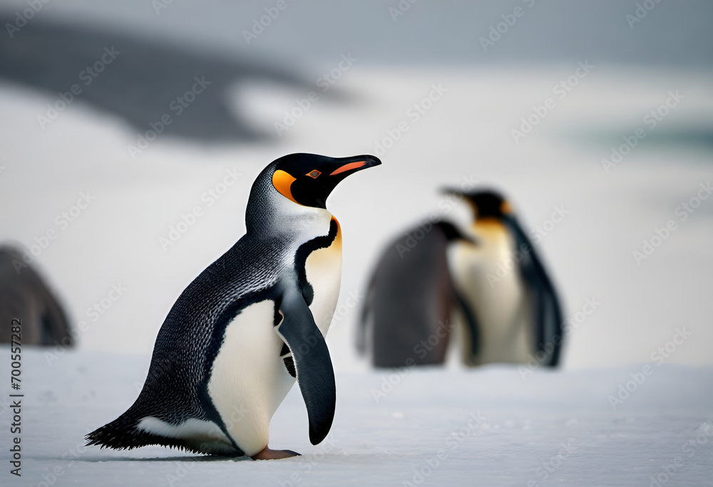Obraz premium cute penguin on minimal background