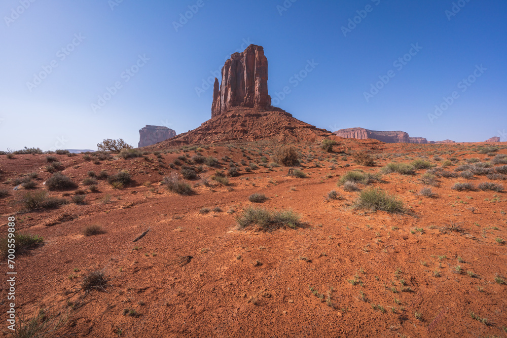 hiking the wildcat trail in monument valley, arizona, usa hiking the wildcat trail in monument valley, arizona, usa