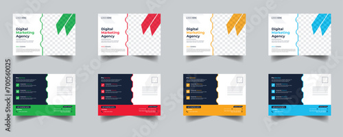 Modern Creative Corporate Post Card Template, Vector Template for Opening Invitation Editable, Professional Business Postcard Design, Event Card Design, Invitation Design, Direct Mail EDDM Template