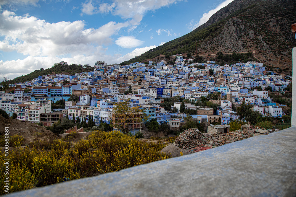 Panoramic view of the city of Chefchaouen, Morocco