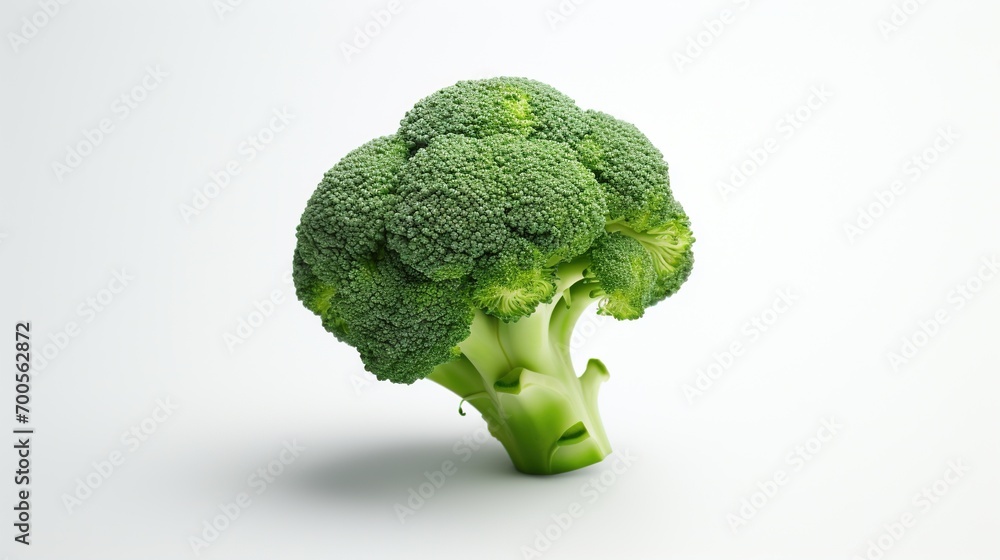 Broccoli on White Background. Vegetable, Health, Healthy, Vegetarian, Fresh
