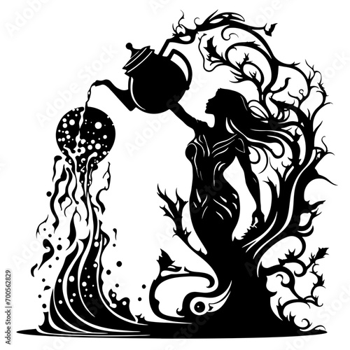 Cosmic Innovator: Elevate Your Space with Aquarius' Zodiacal Ingenuity - Immerse in Ethereal Creativity and Celestial Progress