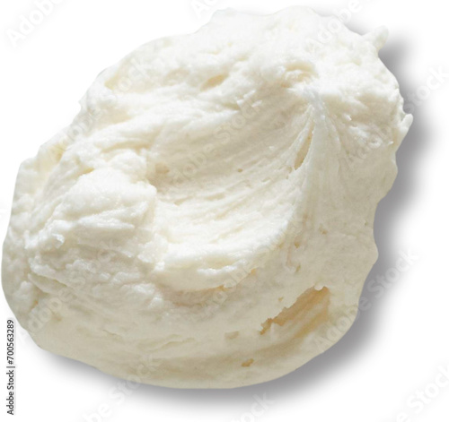 Close up view isolated cream on plain background suitable for your element project.