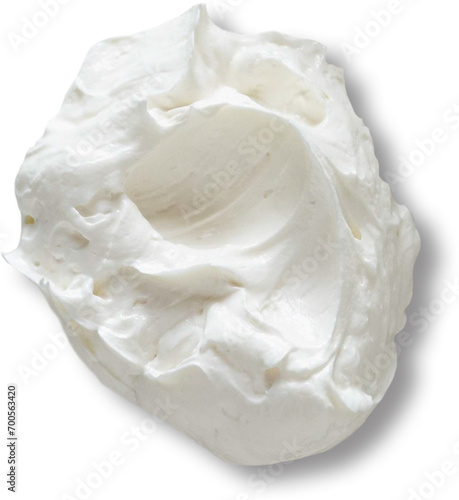 Close up view isolated cream on plain background suitable for your element project.