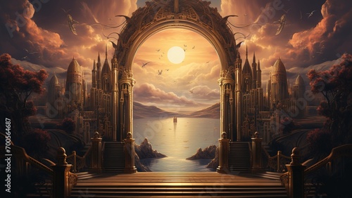 heaven fantasy beautiful game gate ambient environment