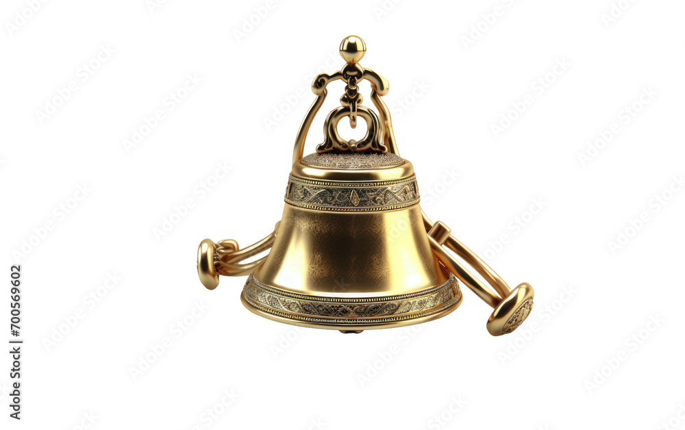Bell and Rings in Harmonious Resonance on White or PNG Transparent Background Bell and Rings in Harmonious Resonance on White or PNG Transparent Background