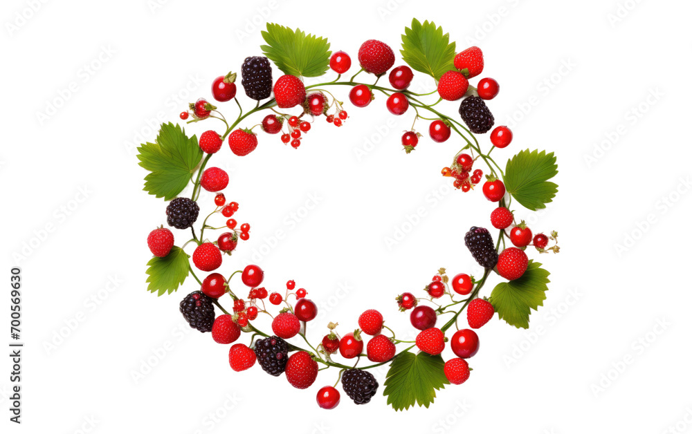 Berry Wreath Infusing Charm and Warmth on White or PNG Transparent Background Berry Wreath Infusing Charm and Warmth on White or PNG Transparent Background