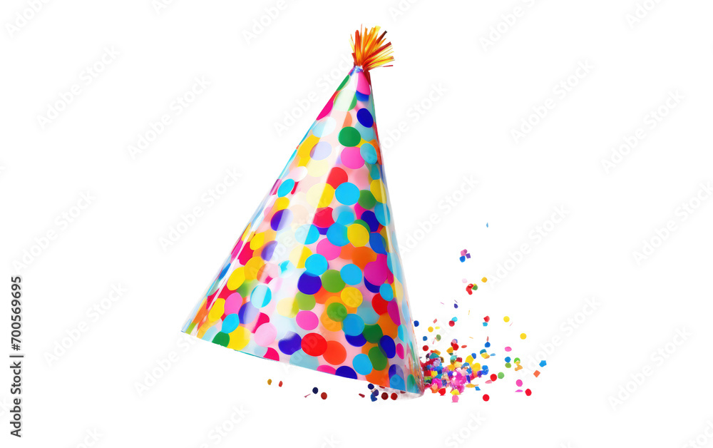 Birthday Cap, Symbol of Happy Occasions on White or PNG Transparent Background Birthday Cap, Symbol of Happy Occasions on White or PNG Transparent Background