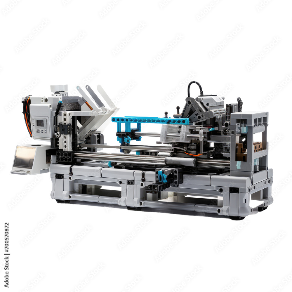 Crafting Excellence with a Computer-Controlled Injection Molding Machine on White or PNG Transparent Background Crafting Excellence with a Computer-Controlled Injection Molding Machine on White or PNG Transparent Background