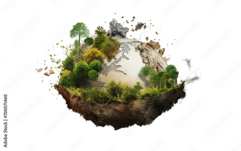 A Glimpse into the Gritty Essence of Earth on White or PNG Transparent Background