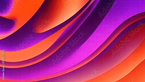 Orange and purple gradient curved lines abstract background