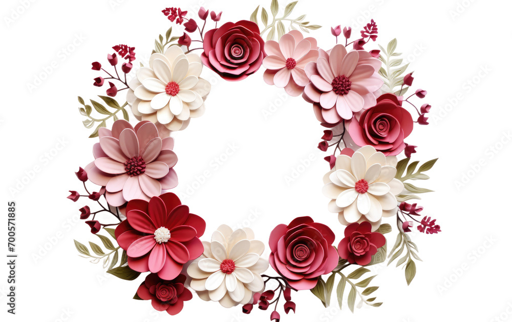 Adorning Your Space with a Vibrant Floral Wreath on White or PNG Transparent Background Adorning Your Space with a Vibrant Floral Wreath on White or PNG Transparent Background