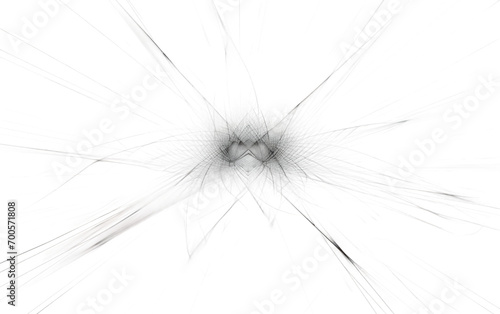 Fine Lines Meeting at the Central Point on White or PNG Transparent Background