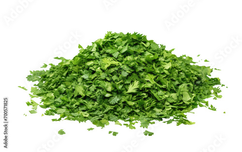 Finely Chopped Dry Parsley Leaves for Culinary Perfection on White or PNG Transparent Background