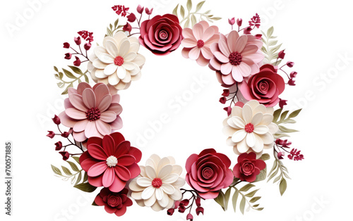 Adorning Your Space with a Vibrant Floral Wreath on White or PNG Transparent Background