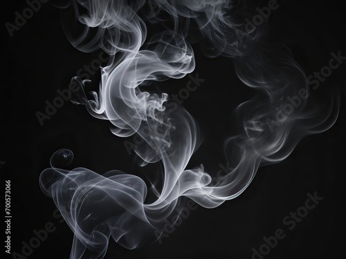 Cigarette smoke on a black background.