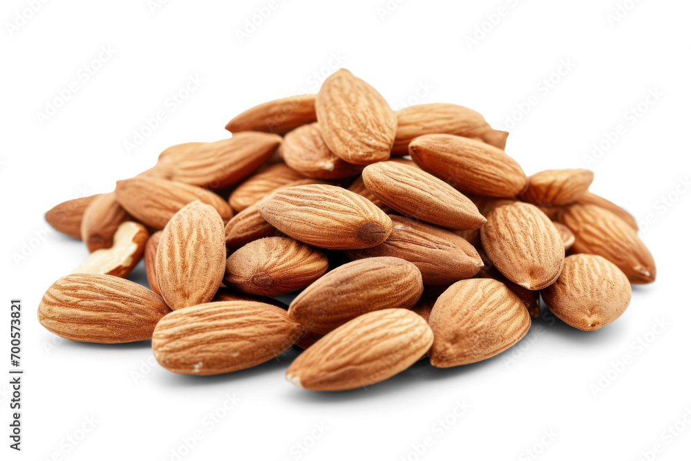 Heap of Almonds on Transparent Background Heap of Almonds on Transparent Background