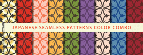 Japanese seamless patterns combo. Very attractive and highly creative that maintain the Japanese heritage. Hand drawn and very Aesthetics.For every Cultural Functions and festival also for the cloth